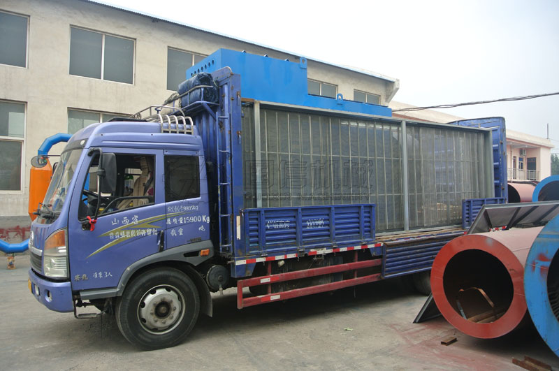 網(wǎng)帶式連翹烘干機(jī)上料輸送和熱風(fēng)爐裝車(chē)